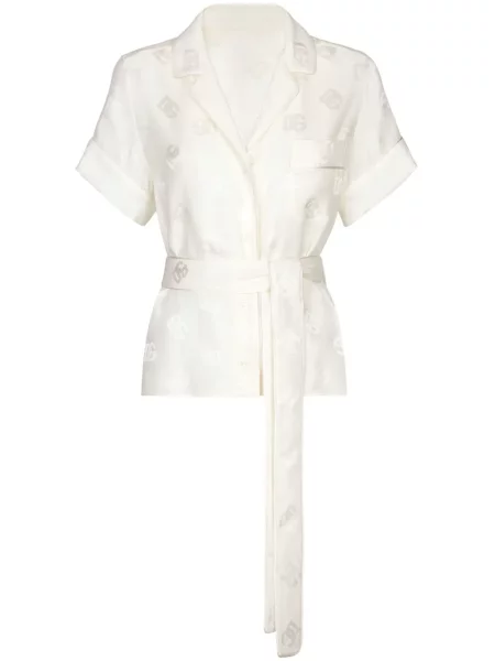 Cămașă Dolce & Gabbana din jacard alb