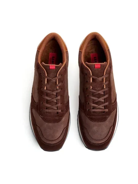 Sneakersy Lloyd zamszowe biznesowe brązowe