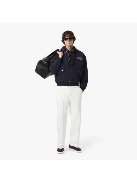 Lacoste Wodoodporna Kurtka Z Naszywką Aviator niebieski