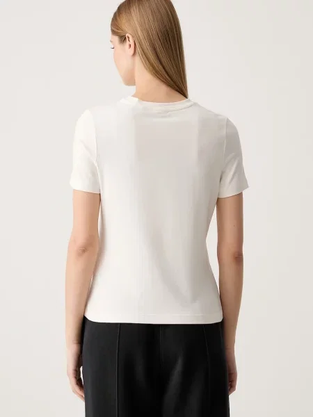 Guess T-shirt z bawełną TRACEY beżowa