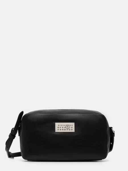 Кожена чанта Maison Margiela черно