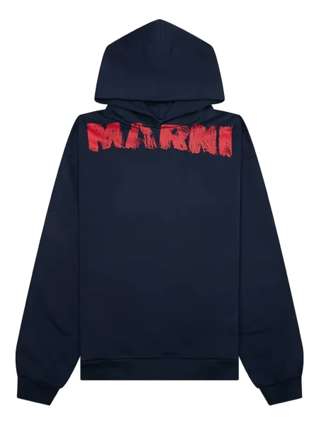 Hanorac cu glugă Marni cu imagine albastru