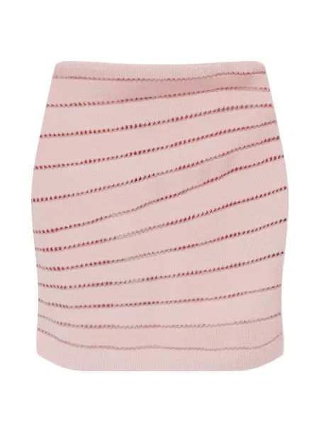 Fusta mini Balmain tricotate roz