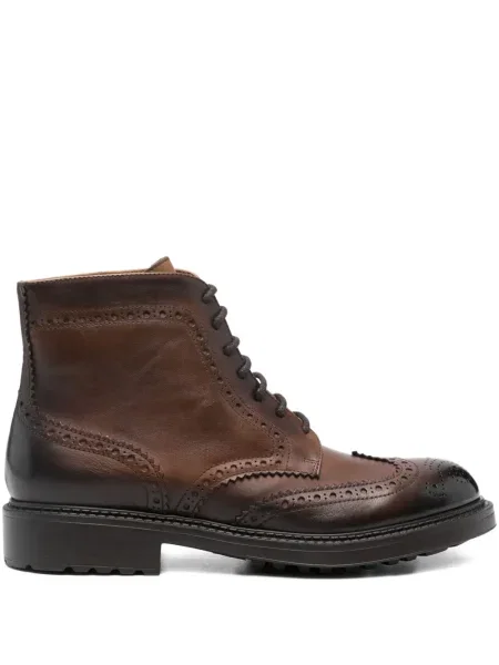 Brogues Doucal's cu șireturi din dantelă maro