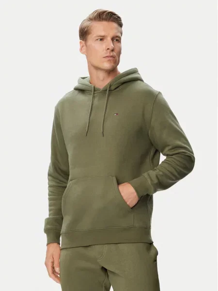 Tommy Jeans Mikina kaki zelená