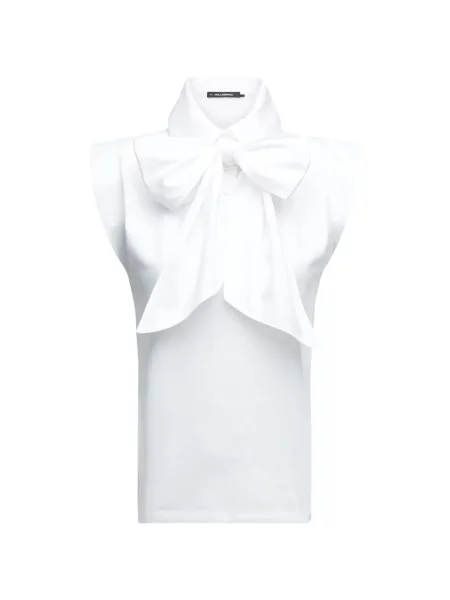 Top Karl Lagerfeld cu funde alb