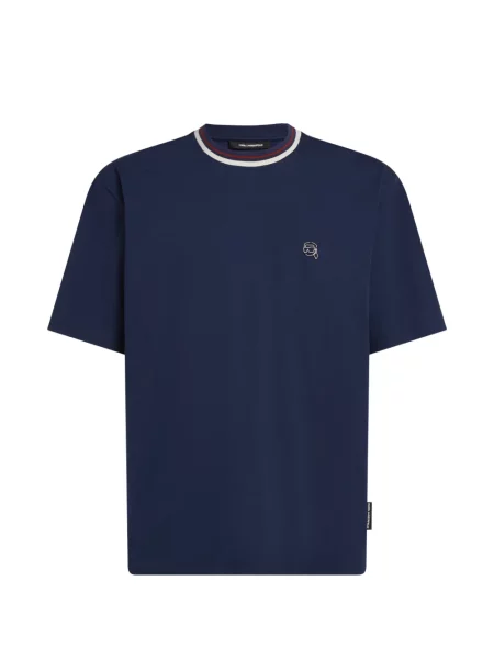 Tricou Karl Lagerfeld cu dungi albastru