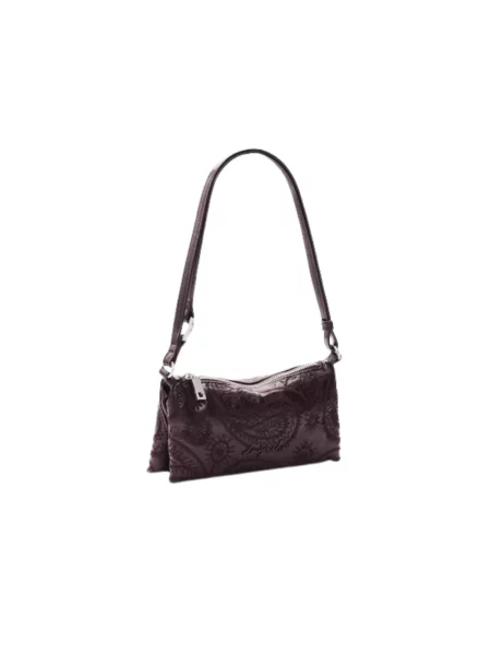 Torebka crossbody Desigual skórzana brązowa