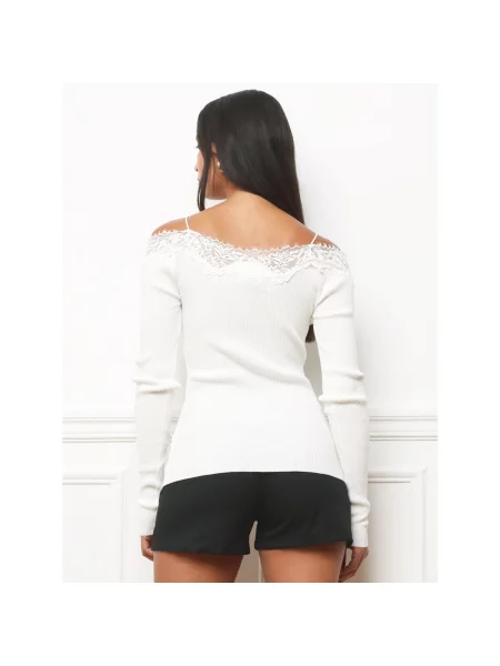 Top La Modeuse alb