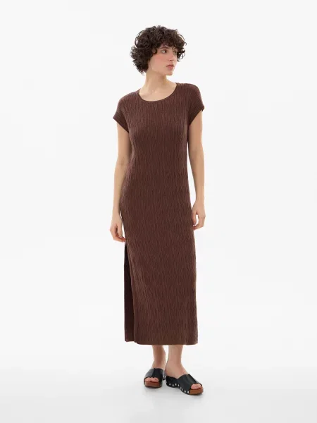 Сукня міді Promin бавовна/акрил коричневий