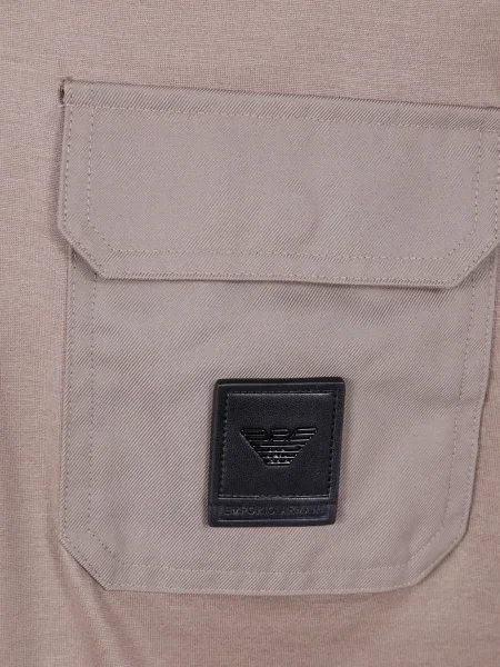 Тениска Emporio Armani кафяво