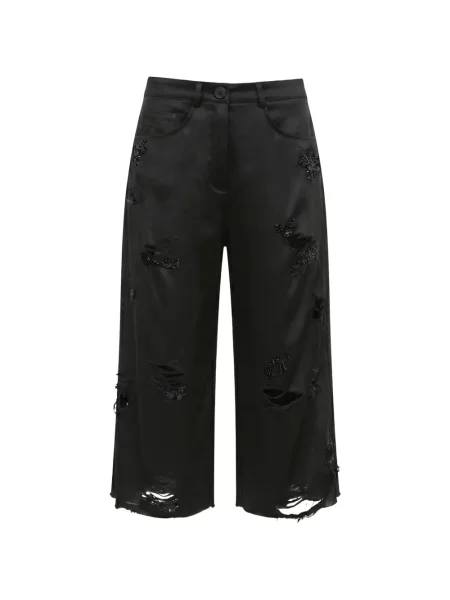 Pantaloni scurți Almaz cu broderie negru