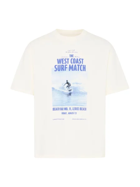 BLEND Tricou BHKyros albastru regal / azuriu / albastru pastel / murdar alb