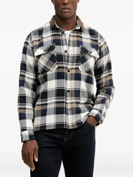 Карирана риза Barbour бяло