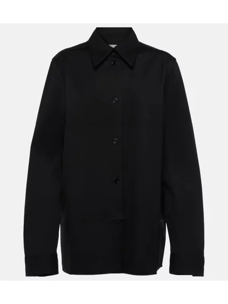 Cămașă Jil Sander de lână negru
