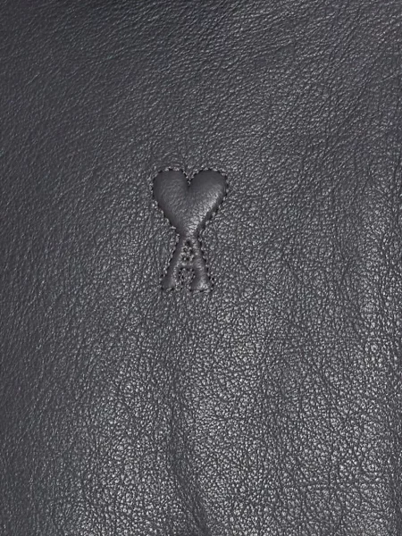 Geanta de piele Ami Paris gri