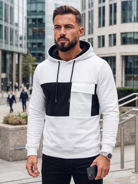 Bluza z kapturem Dstreet szara