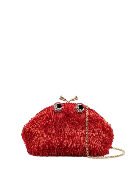Geanta crossbody Anya Hindmarch cu mărgele roșu