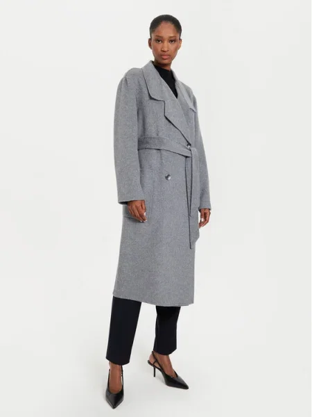 Boss Palton de lână Clibari gri