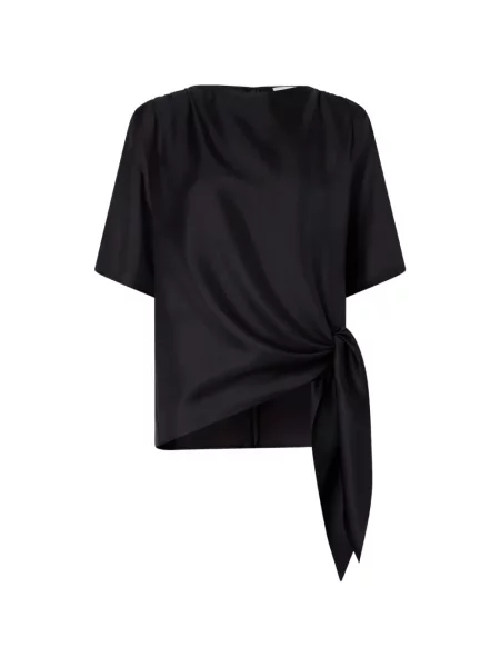 Top Loulou De Saison asimetric negru