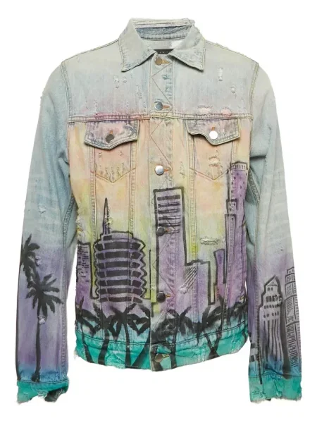 Яке Amiri с протрити краища синьо