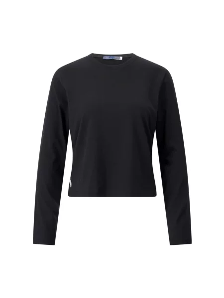 Bluzka z długim rękawem o kroju regular fit z mieszanki bawełny i modalu Polo Ralph Lauren czarna