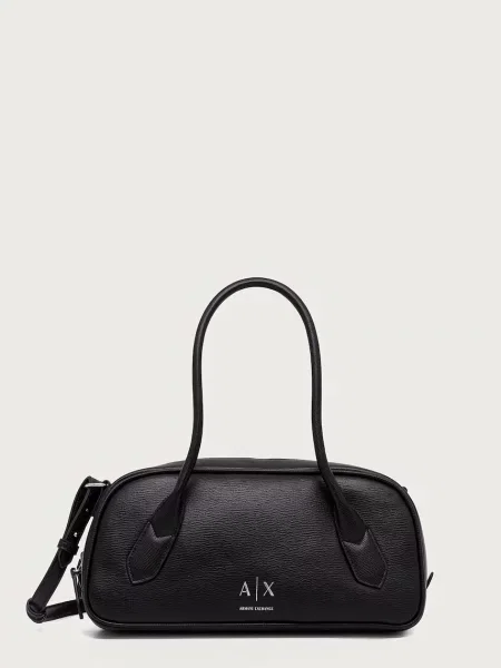 Armani Exchange geantă crossbody pentru femei cu imitație de piele negru
