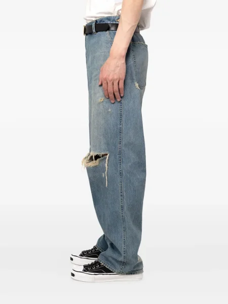 Pantaloni Kamiya rupți albastru