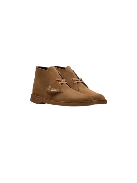 Trzewiki Clarks zamszowe casual brązowe