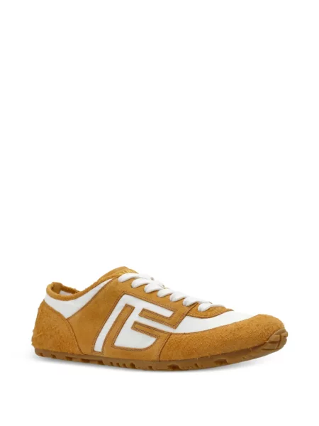 Sneakerși Balmain din piele de căprioară galben