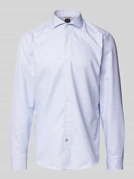 Koszula biznesowa o kroju casual fit z kołnierzykiem typu cutaway niebieska