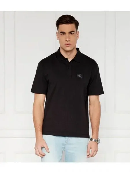 Calvin Klein Jeans Tenisz póló | Relaxed fit | stretch fekete