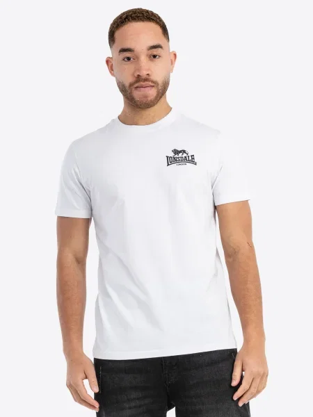 LONSDALE Tricou negru alb