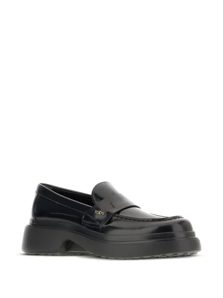 Pantofi loafer Tod's din piele cu platformă negru
