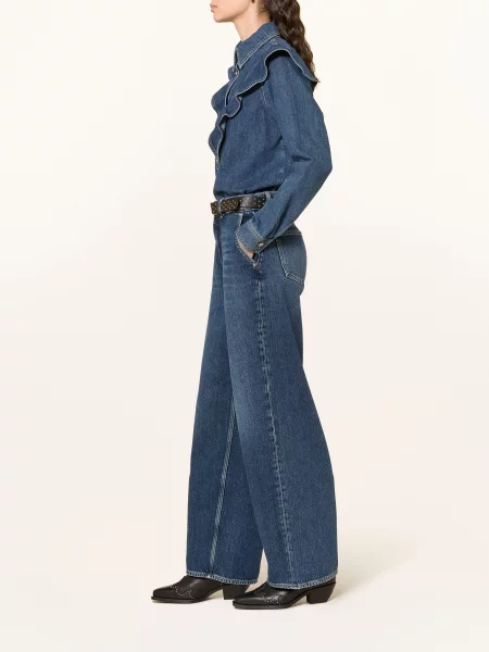Mos Mosh Dżinsy Z Szerokimi Nogawkami Mmdara Verneza blau niebieskie