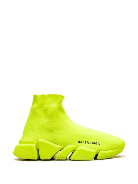 Sneakerși Balenciaga Speed tricotate galben