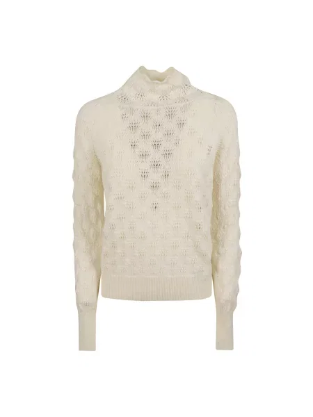 Sweter Ermanno Scervino z długim rękawem biały