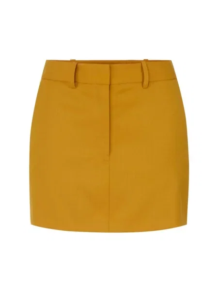 Spódnica mini Elisabetta Franchi wełniana żółta