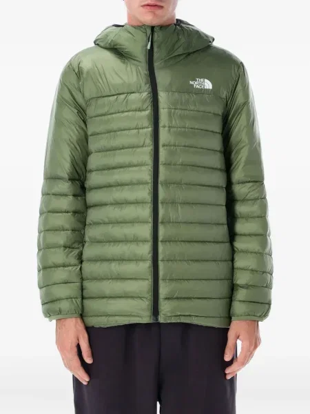 Geacă The North Face cu glugă verde