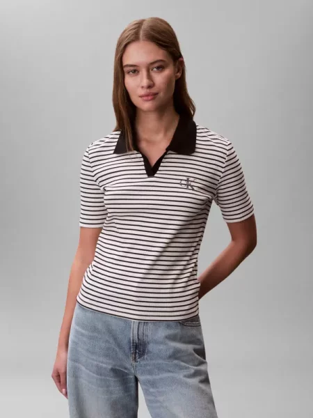 Tricou polo Calvin Klein Jeans negru