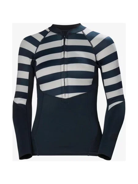 Koszulka neoprenowa Helly Hansen Waterwear Half Zip z długim rękawem granatowa S biała