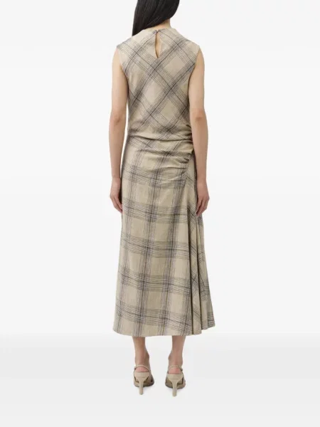 Rochie midi Simkhai în carouri drapată