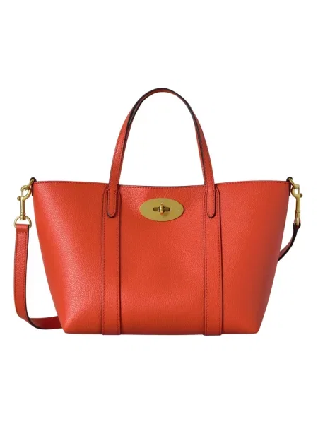Shopperka Mulberry skórzana pomarańczowa