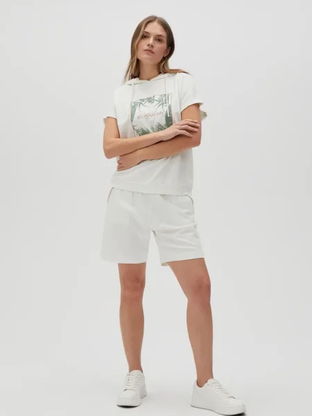 Pantaloni scurți Marisse alb