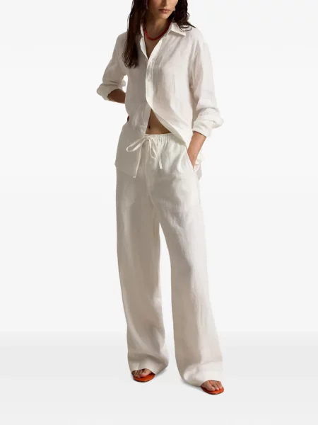Ριγέ δερμάτινος κάλτσες Polo Ralph Lauren με κορδόνι μαύρο