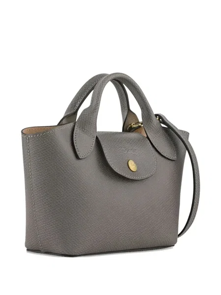 Geanta de piele Longchamp din piele gri