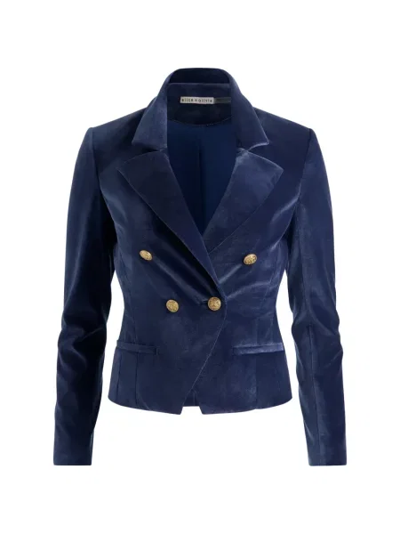 Sacou Alice + Olivia cu două rânduri de nasturi albastru