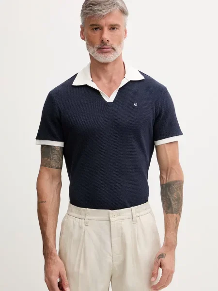 Karl Lagerfeld Majica mornarska / volneno bela modra