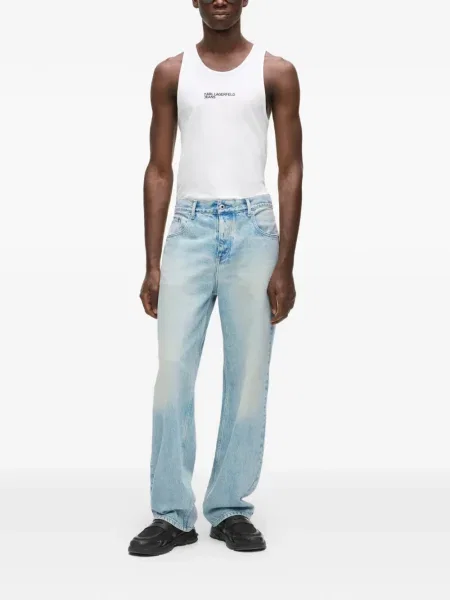 Blugi drepți Karl Lagerfeld Jeans albastru