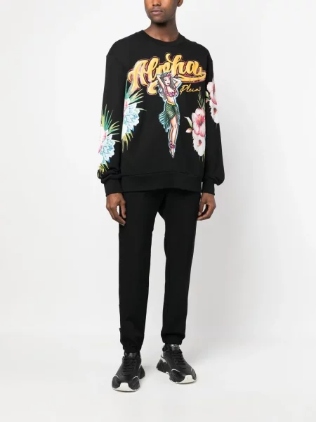 Raštuotas džemperis Philipp Plein juoda